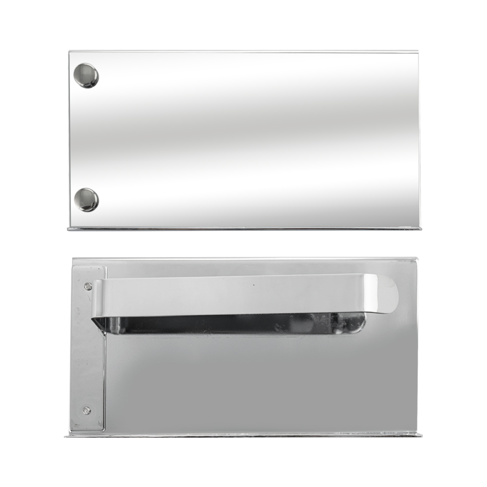 GFmark - Держатель туалетной бумаги из нержавеющей стали, антивандальный, с полочкой, код: 79905  - Вид №4