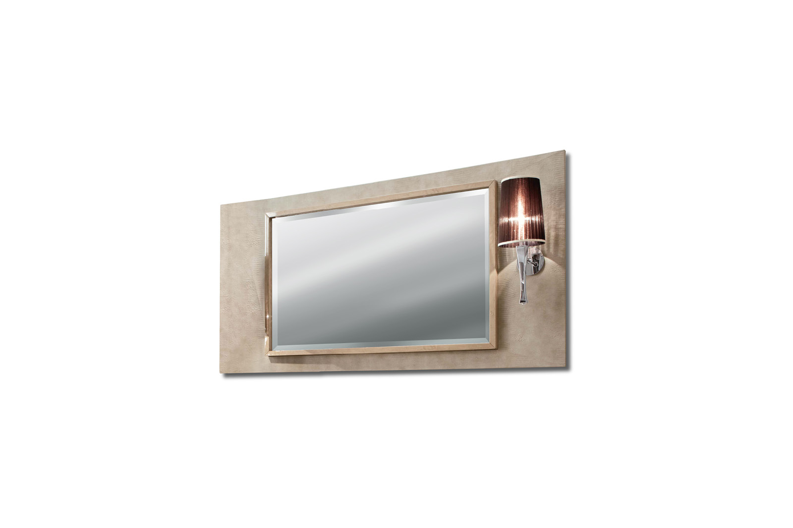 370 Sunrise кожаное зеркало с подсветкой - giorgio collection Декор