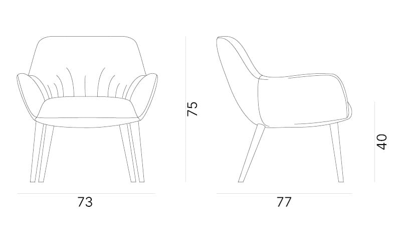 Кресло с подлокотниками Quadrifoglio Group Design Living ARCH-00147544 - Вид №7