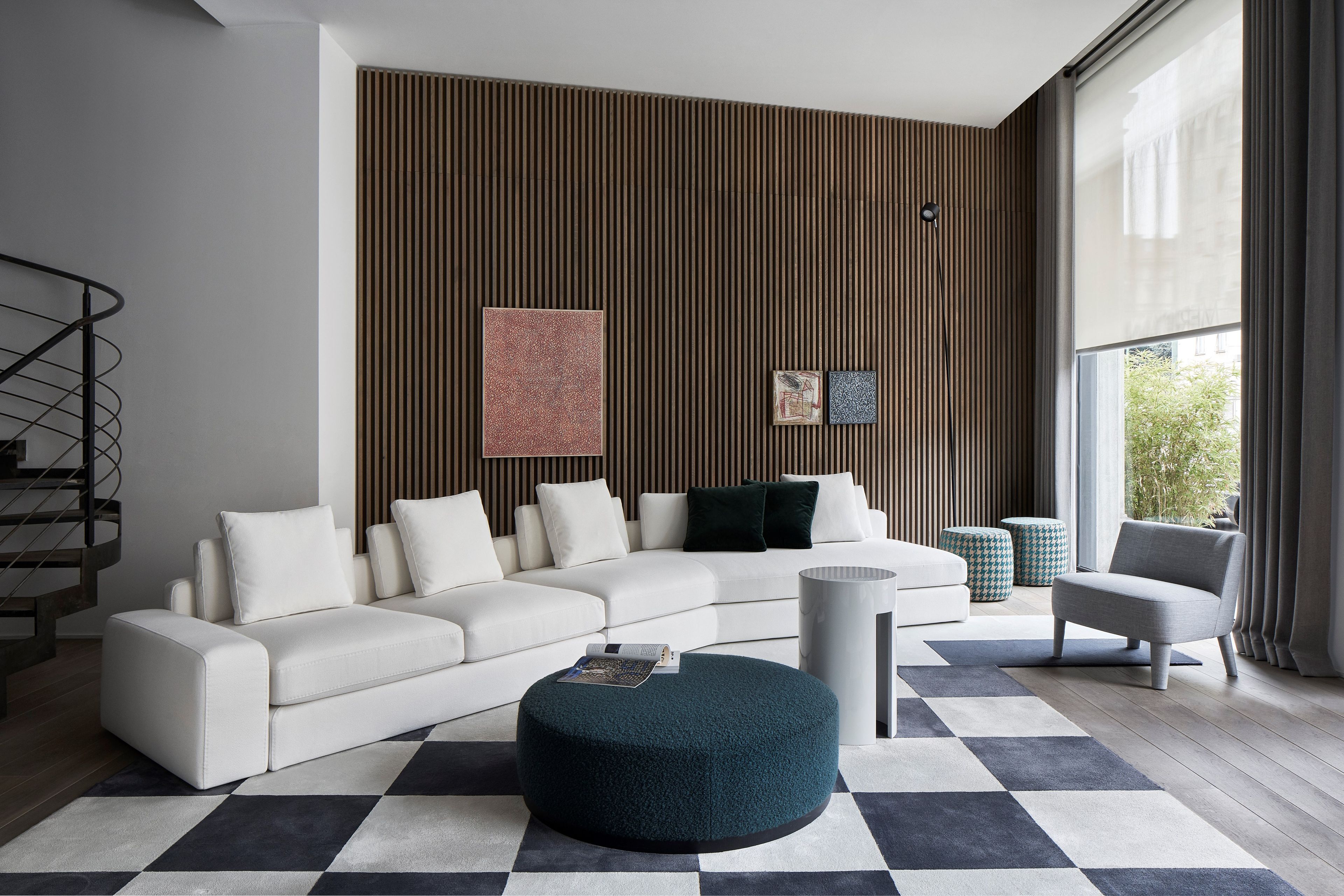 Ткань круглый съемный пуфик Meridiani BRONS ARCH-00017834 - Вид №2