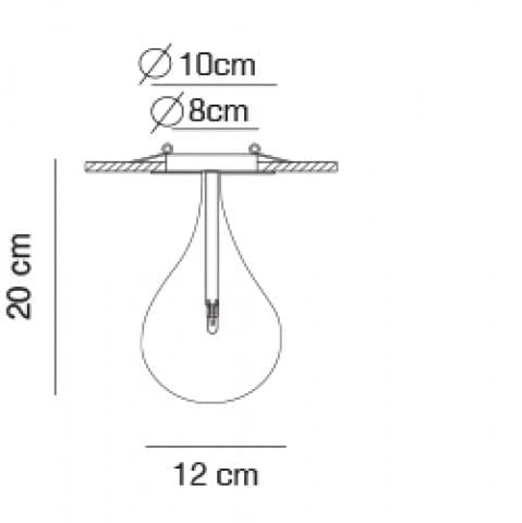 Стеклянный светодиодный потолочный светильник In Stock Alma light ARCH-00084740 - Вид №1
