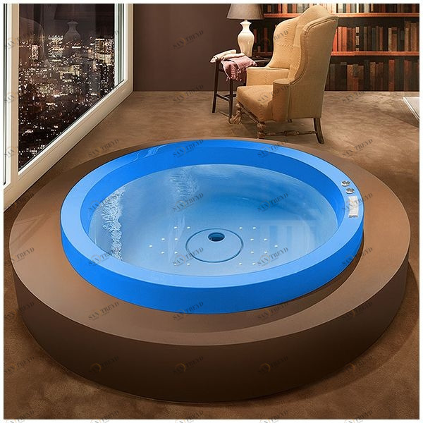 Ванна GRUPPO TREESSE Eos 160 STA-V846C голубая с аэромассажем круглая отдельностоящая STAV846CG