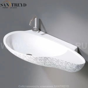 L500T0R1V4.400 Подвесная раковина настенная овальная A. e T. Italia SPOT белая