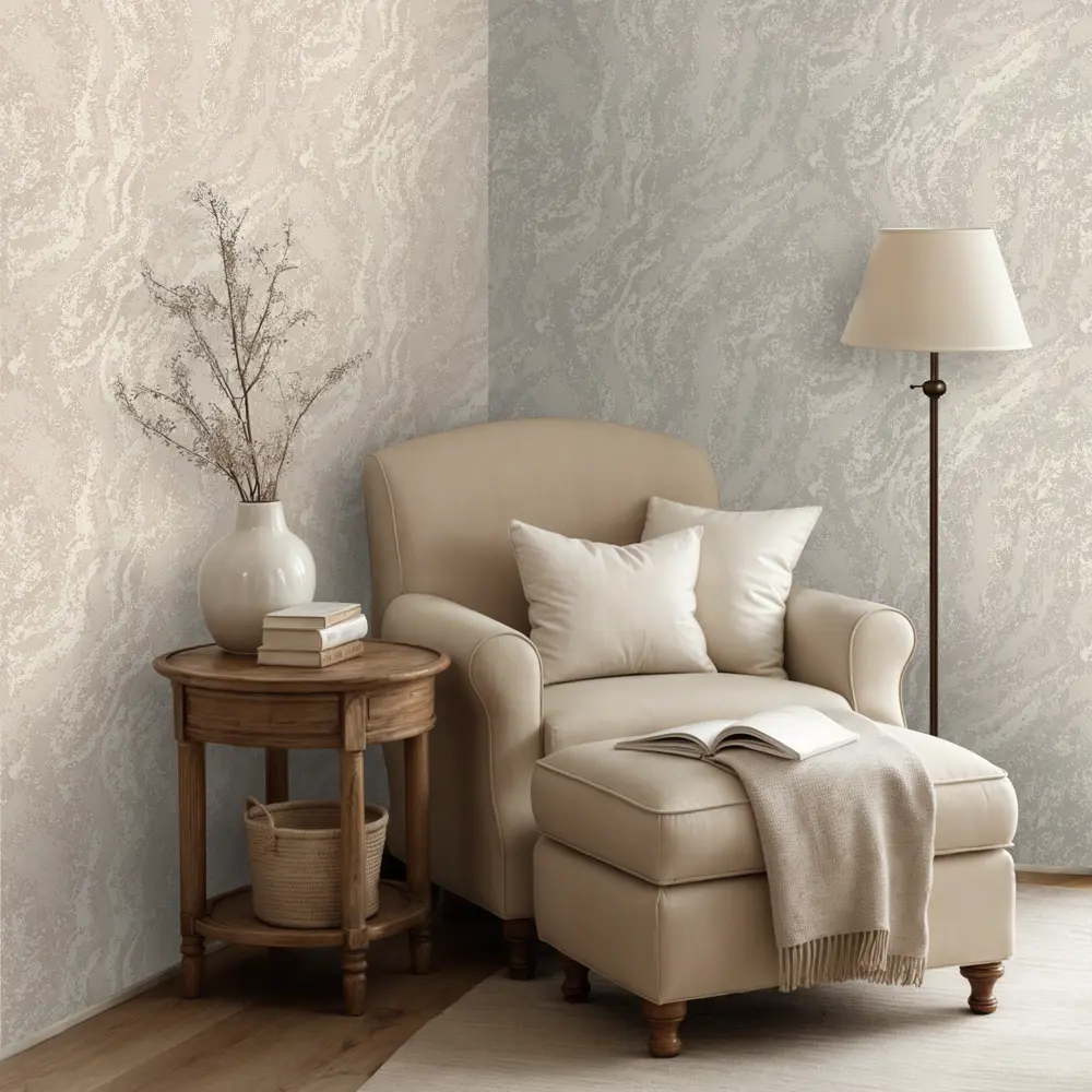 Обои флизелиновые Deco-Deco Calistra серые 1.06 м DD6073-11 89450800 STLM-2030410 - Вид №5