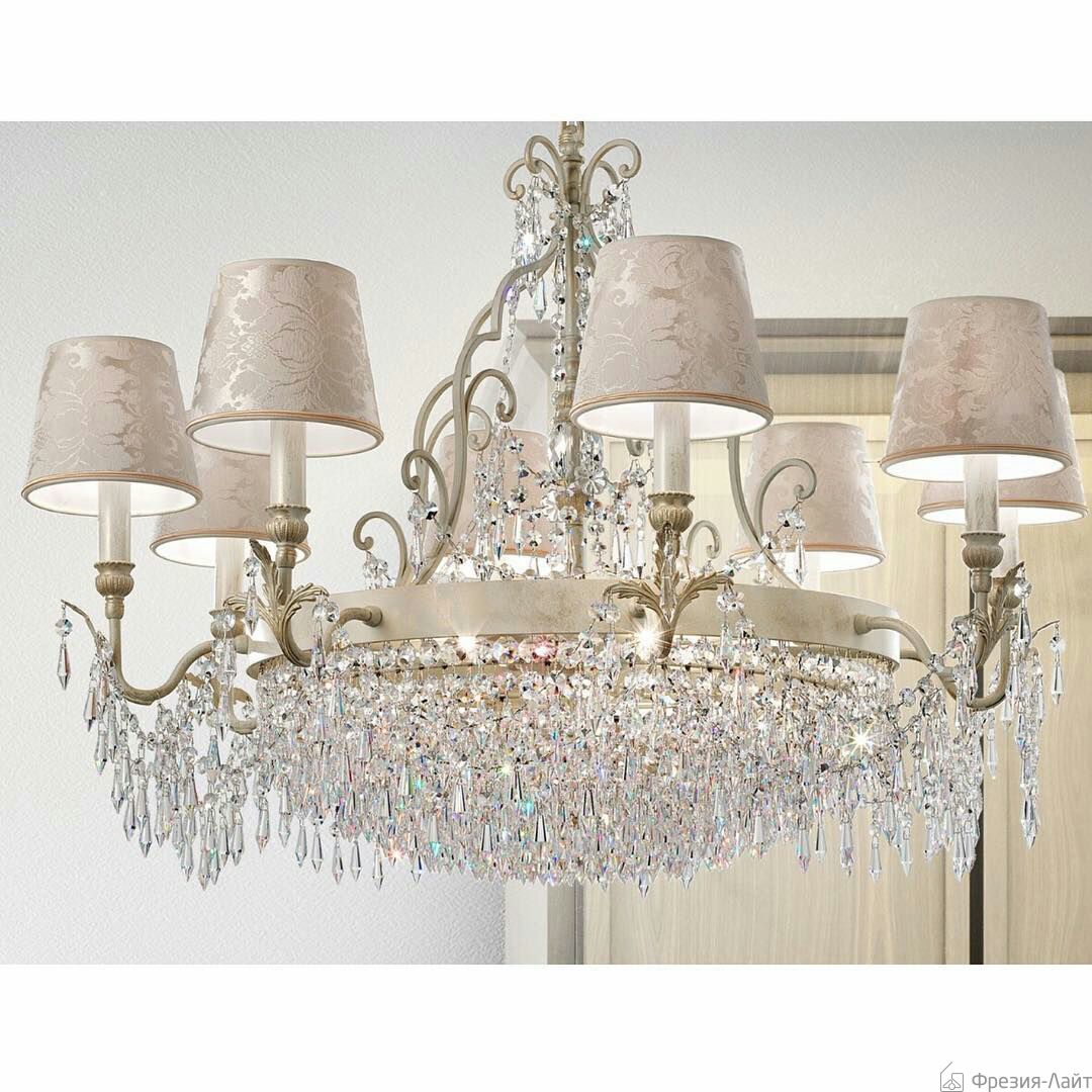 Masiero GLASSE 8+4 P01 Cut crystal/Shades DAM/14 люстра подвесная Glassé 115524