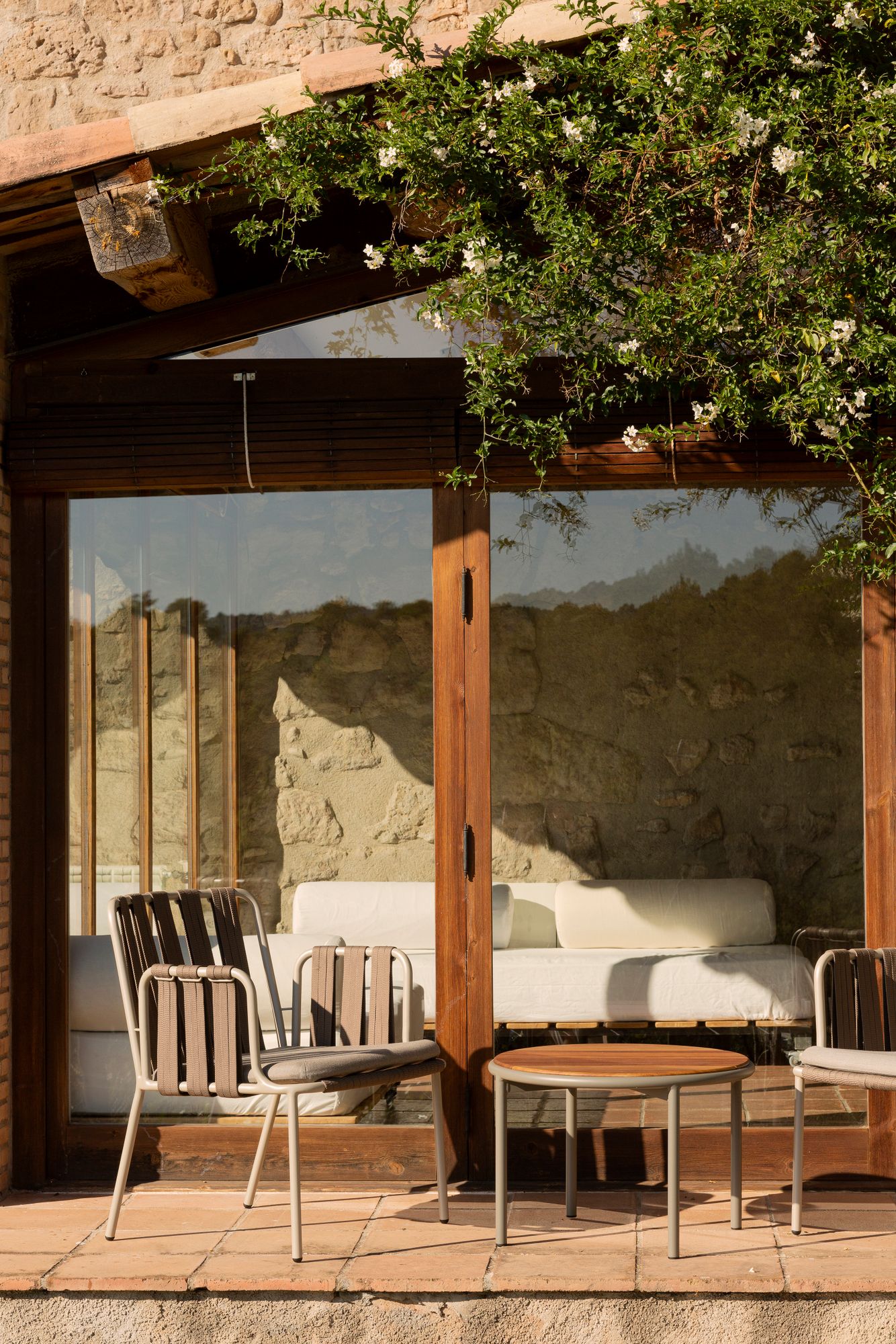 Низкий круглый стол из стали и дерева Bivaq Teja ARCH-00007516 - Вид №5