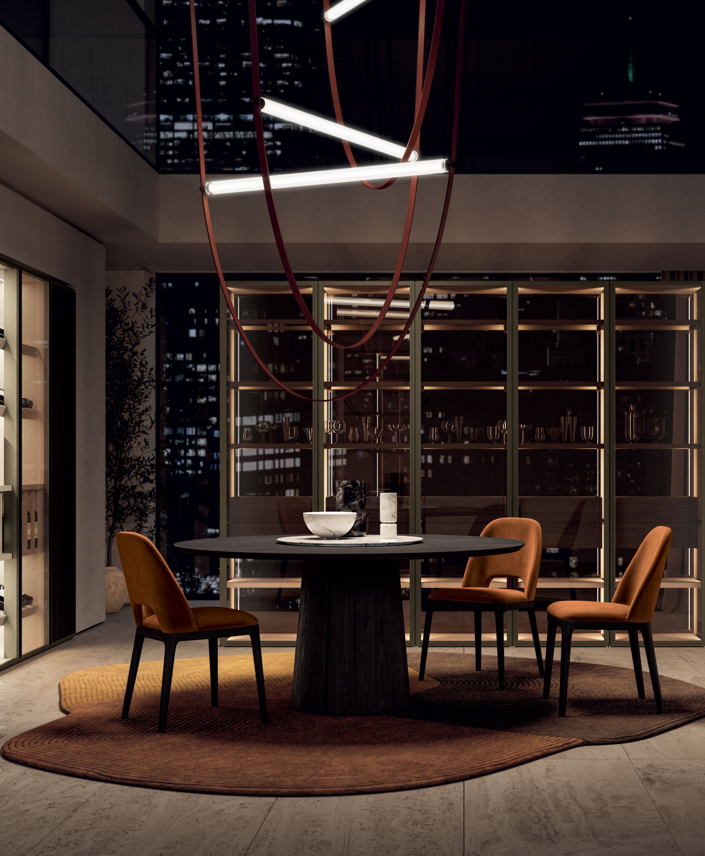 Круглый деревянный стол с Lazy Susan Kico Living Complements ARCH-00140885 - Вид №2