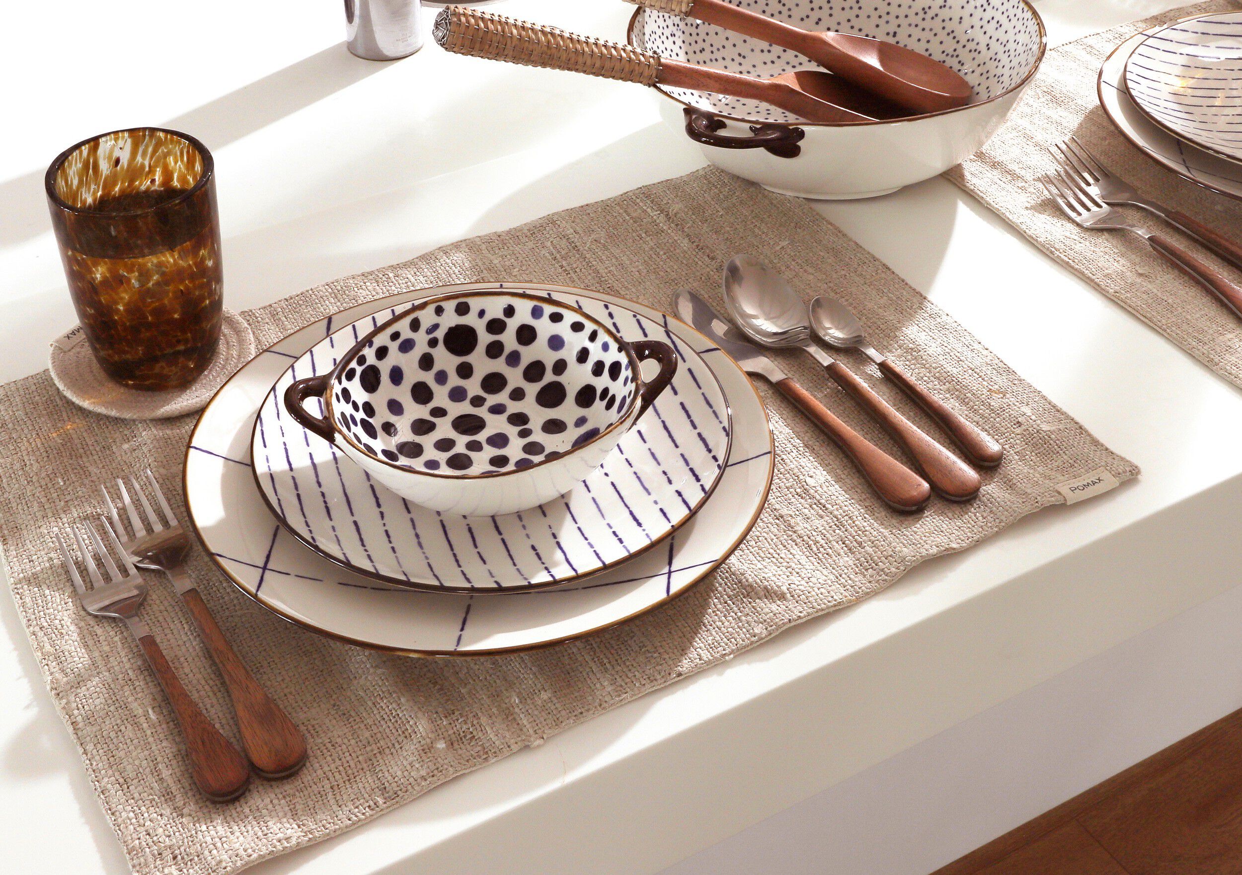 Набор столовых приборов из нержавеющей стали и акации POMAX RÉMY ARCH-00151352 - Вид №4