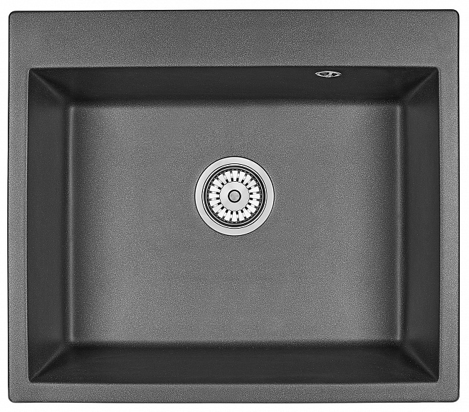 6001, ЧЁРНЫЙ, кухонная мойка, кварц GRANULA 6001-ST124 - Вид №1