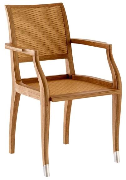 ASTELLO Садовый стул из тика с подлокотниками Jonquille Jq.sf1.s1 - Вид №1