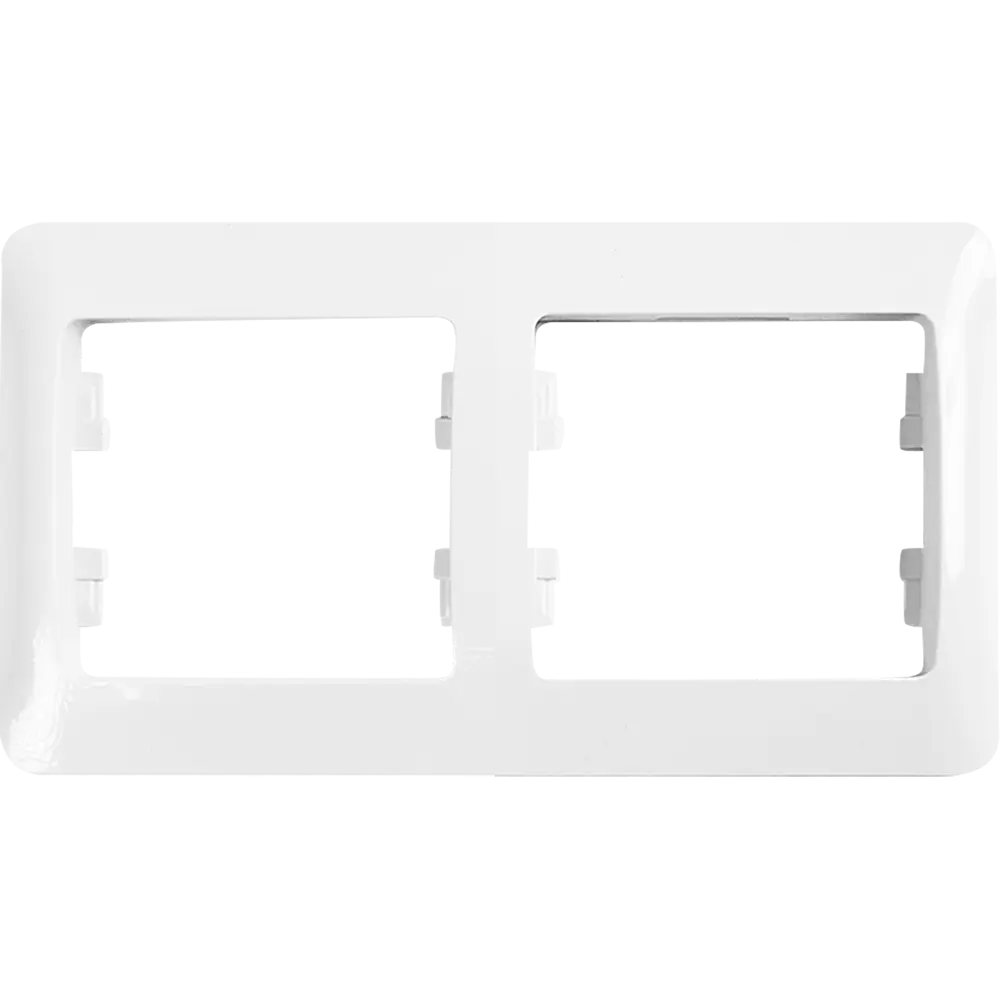 Рамка Schneider Electric Glossa для розеток и выключателей — 2 поста, белая 86710224 STLM-0070828