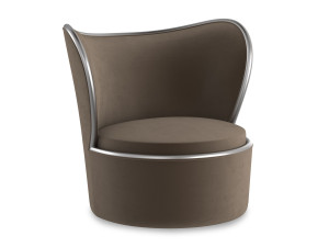 Бархатное вращающееся кресло