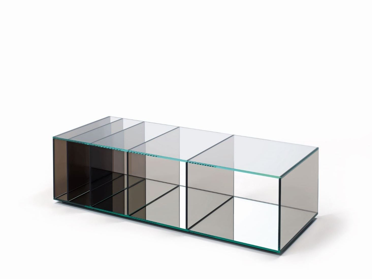 Прямоугольный Хрустальный журнальный столик с отсеком для хранения Glas Italia Deep Sea ARCH-00059563