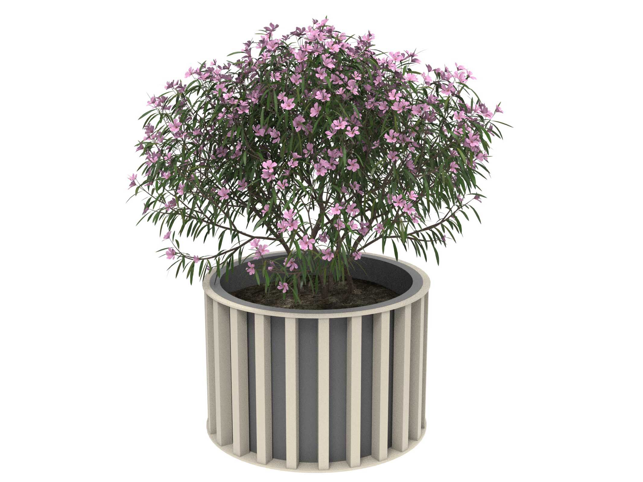 Оцинкованная сталь круглый низкий плантатор Lazzari Динамо ARCH-00115712