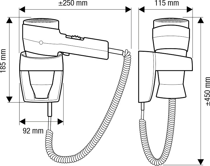 Valera Action Super Plus 1800 White Мод.542.14 / 038A белый - 1800 Вт - фен с настенным держателем 55420080 