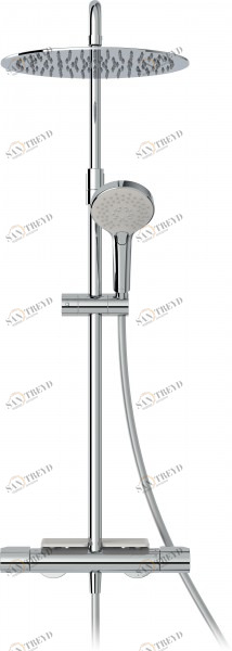 E26589-CP Душевая колонна с термостатическим смесителем c полкой Jacobdelafon METRO Santreyd