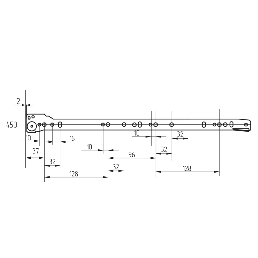 Направляющие роликовые l450 мм, сталь, цвет белый 82923608 STLM-2198518 Santreyd  - Вид №3
