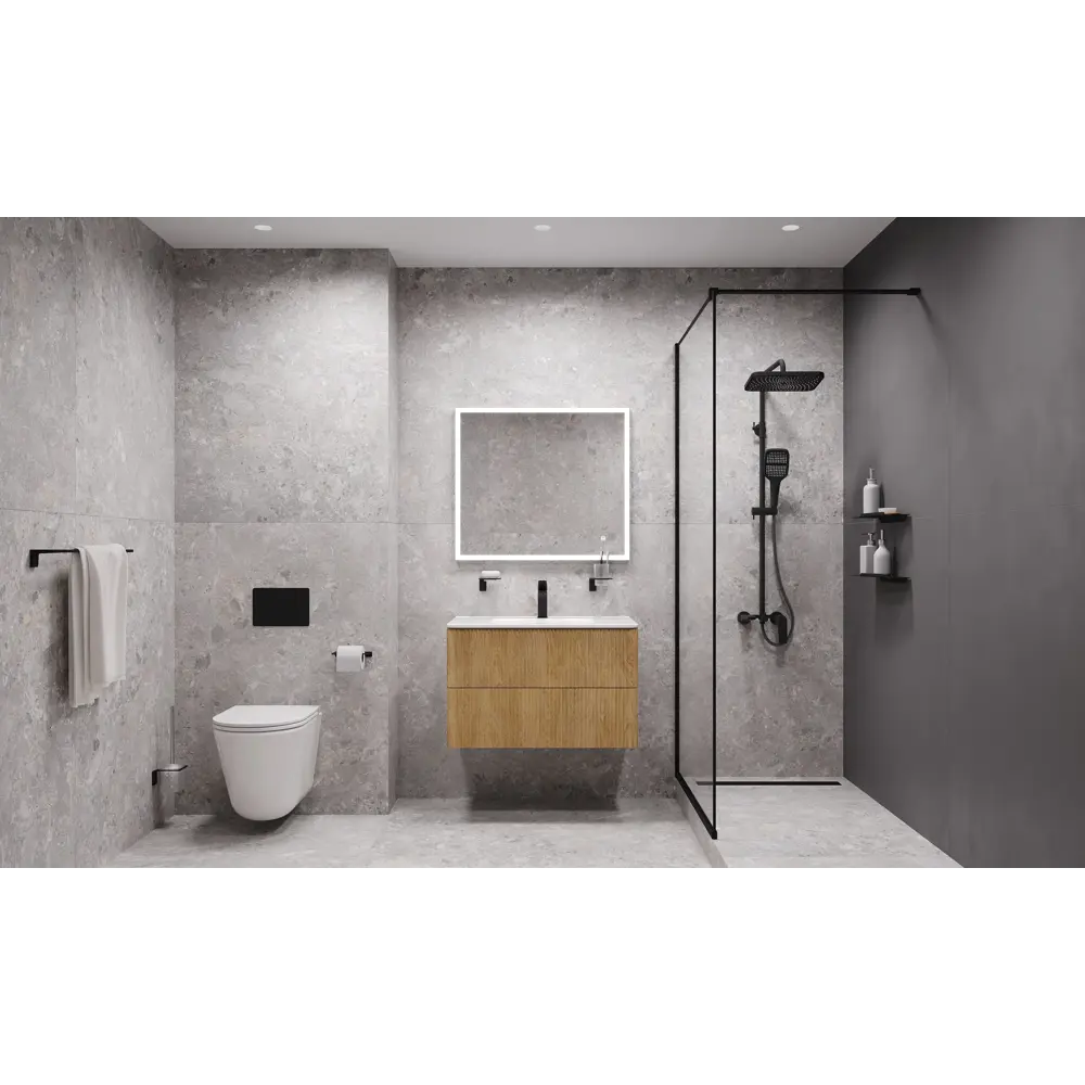 89392199 Смеситель для раковины Iddis Lahta LAHBL00i01 однорычажный цвет черный матовый STLM-1565363 - Вид №5