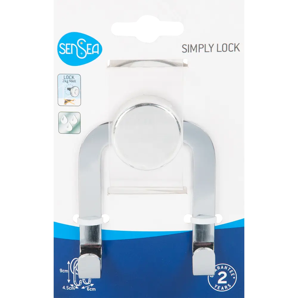 Крючок двухрожковый Sensea «Simply Lock» на присоске цвет хром 15308411 STLM-2128967  - Вид №3