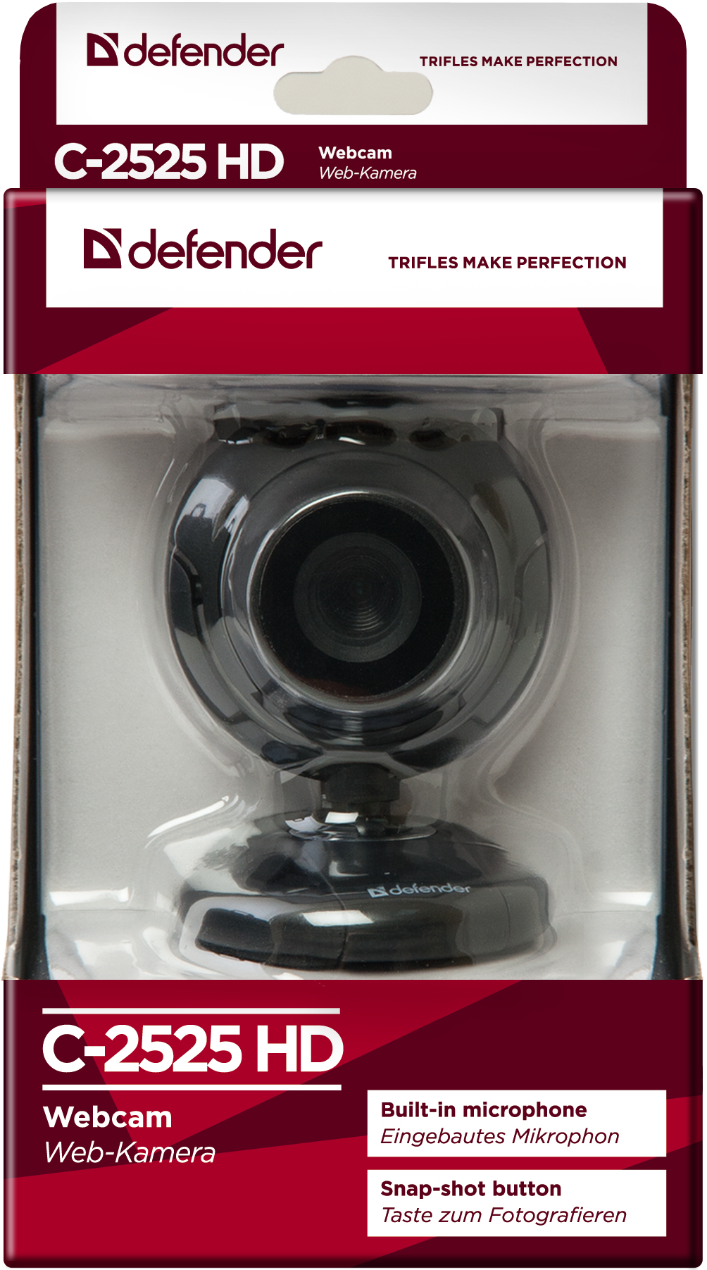 63252 веб-камера c-2525hd 2 мп, кнопка фото Defender Santreyd  - Вид №1
