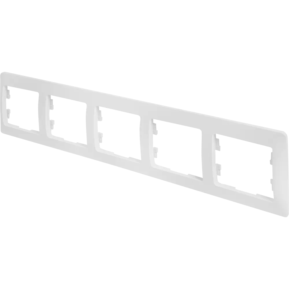 Рамка для розеток и выключателей Systeme Electric Glossa 5 постов пятерная цвет молочный 84725227 STLM-2013074 - Вид №1