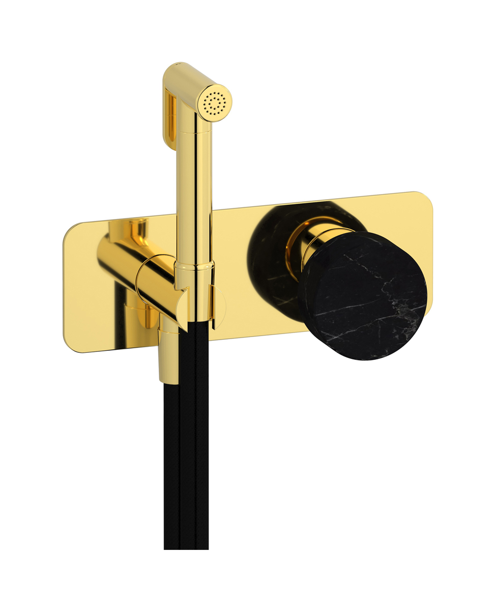 Внешние части гигенического душа со смесителем. WE ARE IB mr706oo_2 Gold Marmo