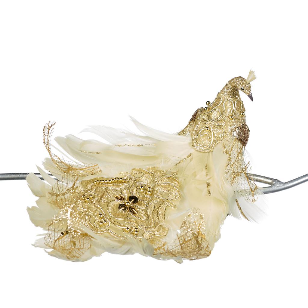 MC 40004 Кружевной павлин на клипсе 30 см GOODWILL Santreyd 