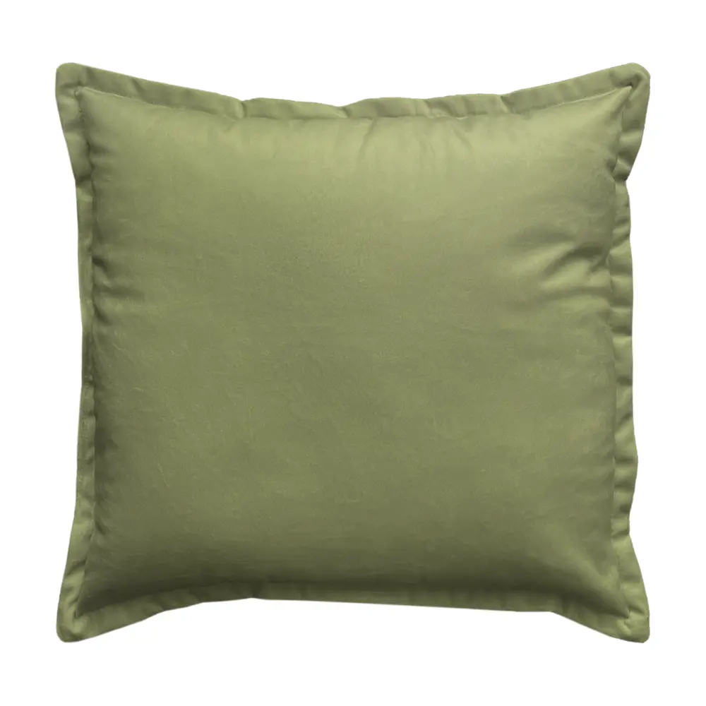 Перея Декоративная подушка 45×45 см хаки бархат 89426302 Santreyd STLM-1580294