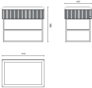 Stylish Club Прямоугольная прикроватная тумбочка из лакированной древесины Her Scf.he16 - Вид №3