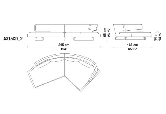 Угловой диван из ткани B&B Italia ARNE ARCH-00043029 - Вид №11