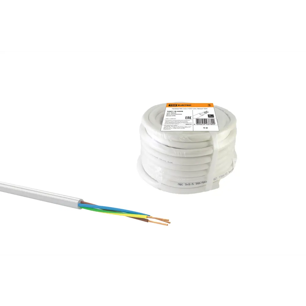 Провод Tdm Electric ПВС 3x2.5 5 м ГОСТ цвет серый 84574159 STLM-2041486  - Вид №2