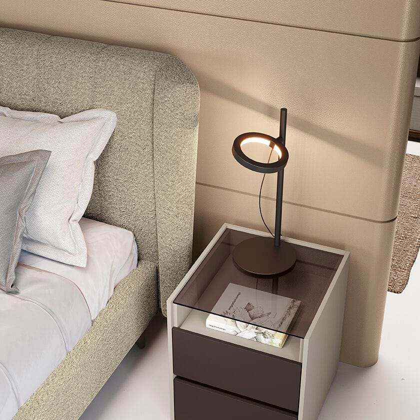 Двуспальная кровать из ткани с мягким изголовьем Febal Casa ALLURE ARCH-00022527 - Вид №2