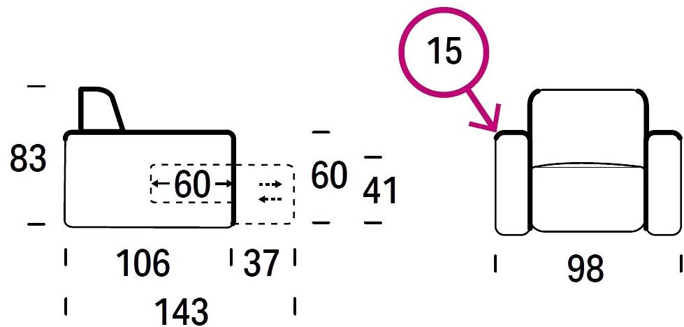Felis Кресло из ткани с подлокотниками Evergreen sun-id-1398517 - Вид №7