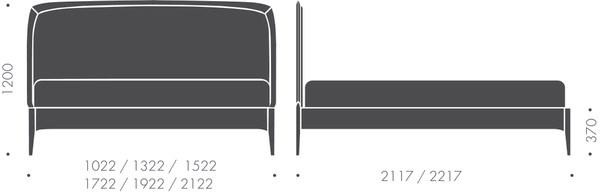 Heavens Двуспальная кровать из орехового дерева с обитым кожей изголовьем Petra sun-id-1446424 - Вид №7