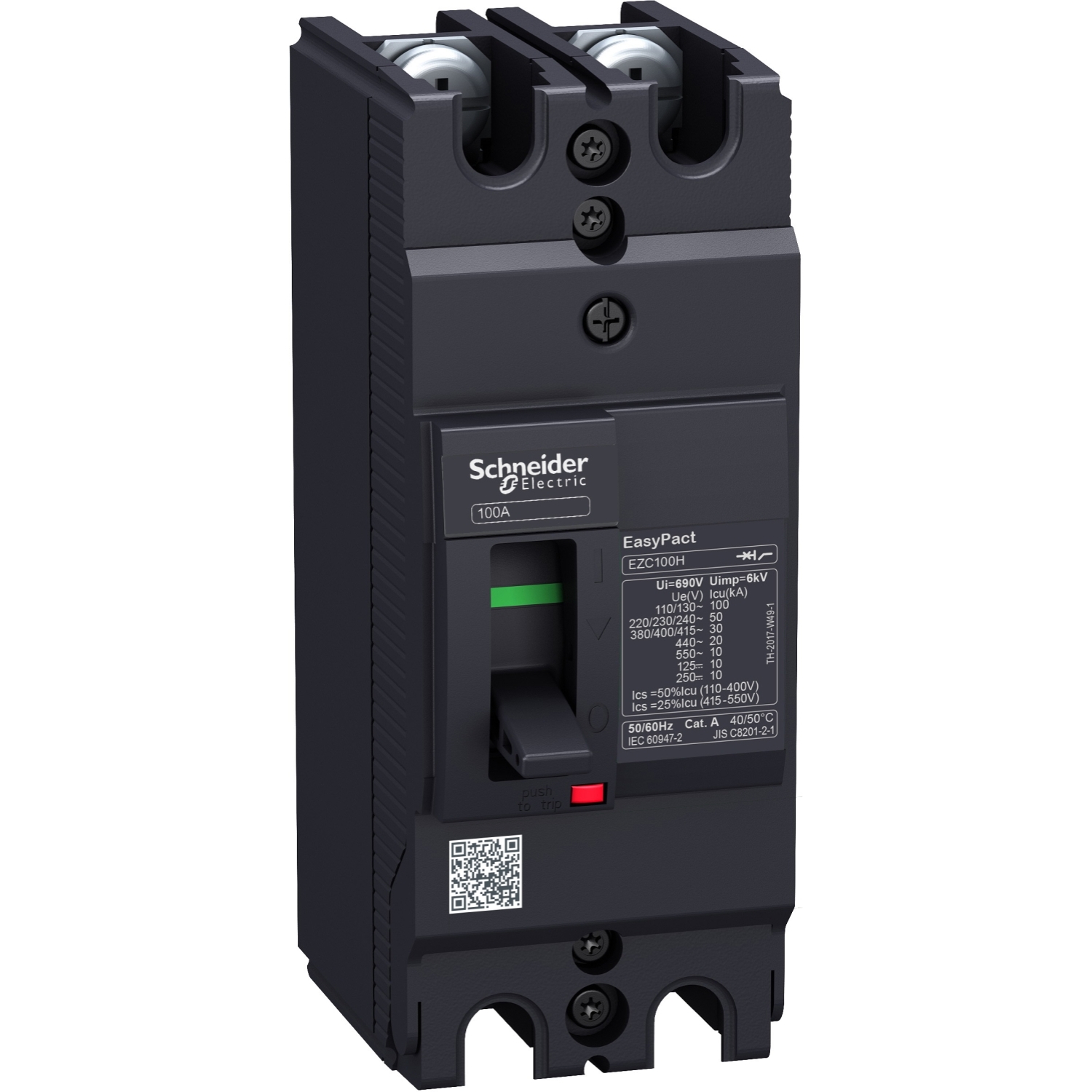 EZC100H2025 Силовой автомат EZC 100, TM-D, 30кА, 2P, 25А Schneider Electric EasyPact 