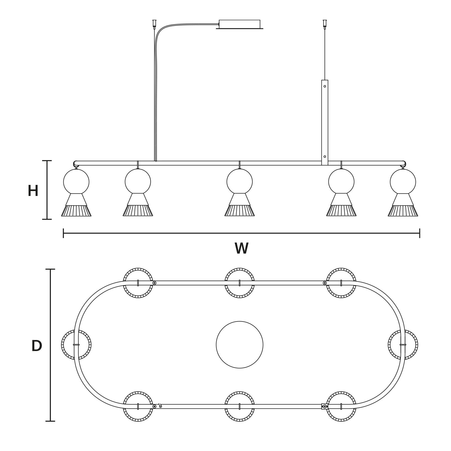 Металлический светодиодный подвесной светильник Masiero Bozu ARCH-00121151 - Вид №3
