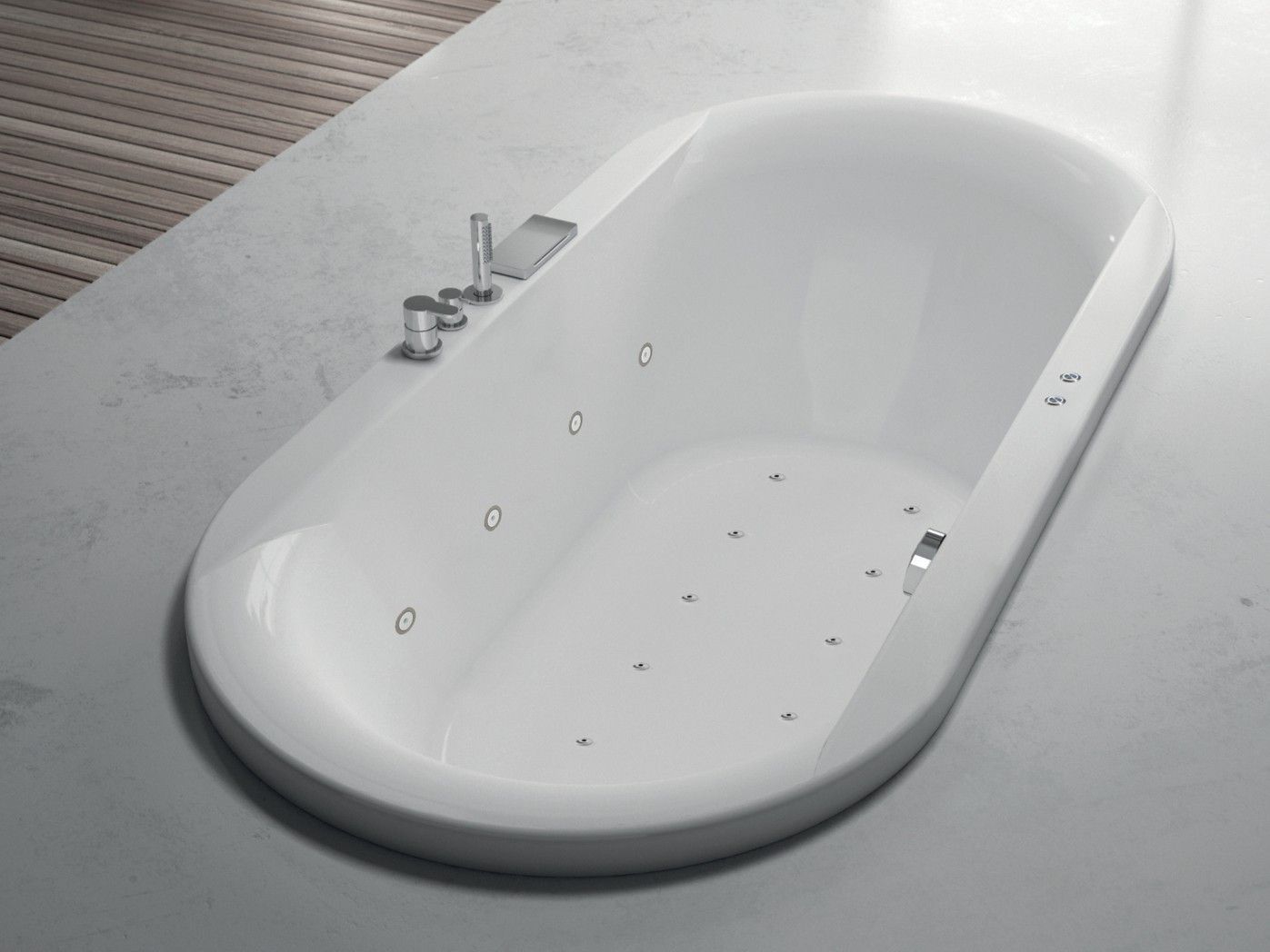Утопленная овальная ванна с гидромассажем Kinedo очевидный ARCH-00111301 - Вид №1