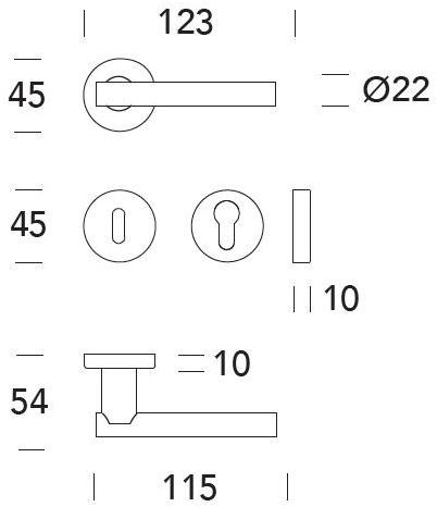 Reguitti Ручка из латуни на розетке Astra A184mr41635 - Вид №2