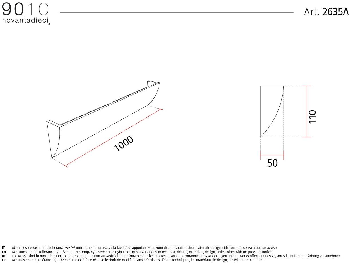 9010 novantadieci Регулируемый настенный светильник led из cristaly®  2635a/b/c/d  - Вид №1