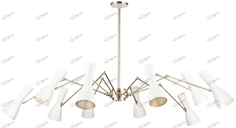 Il Bronzetto Регулируемая люстра из латуни Wormhole Wor11_10l