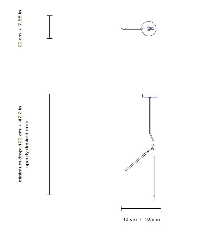 Стальной светодиодный подвесной светильник с диммером Intueri Light Javelin ARCH-00047050 - Вид №7
