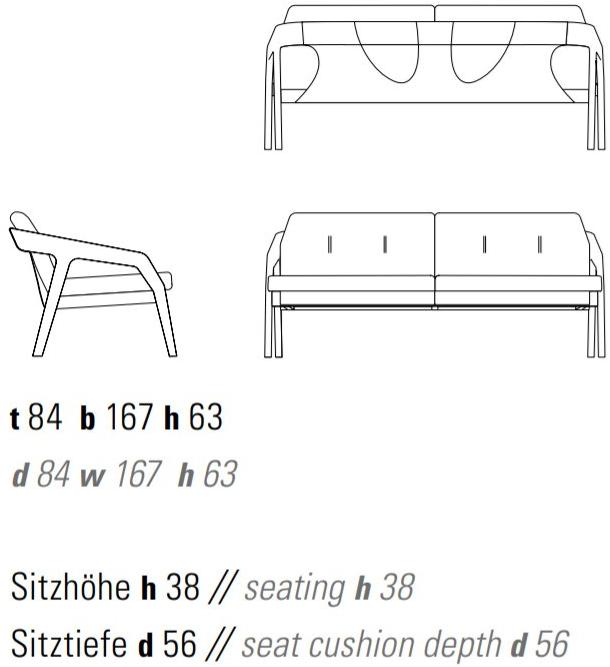 ZEITRAUM 2-местный тканевый диван Friday sun-id-1432633 - Вид №7