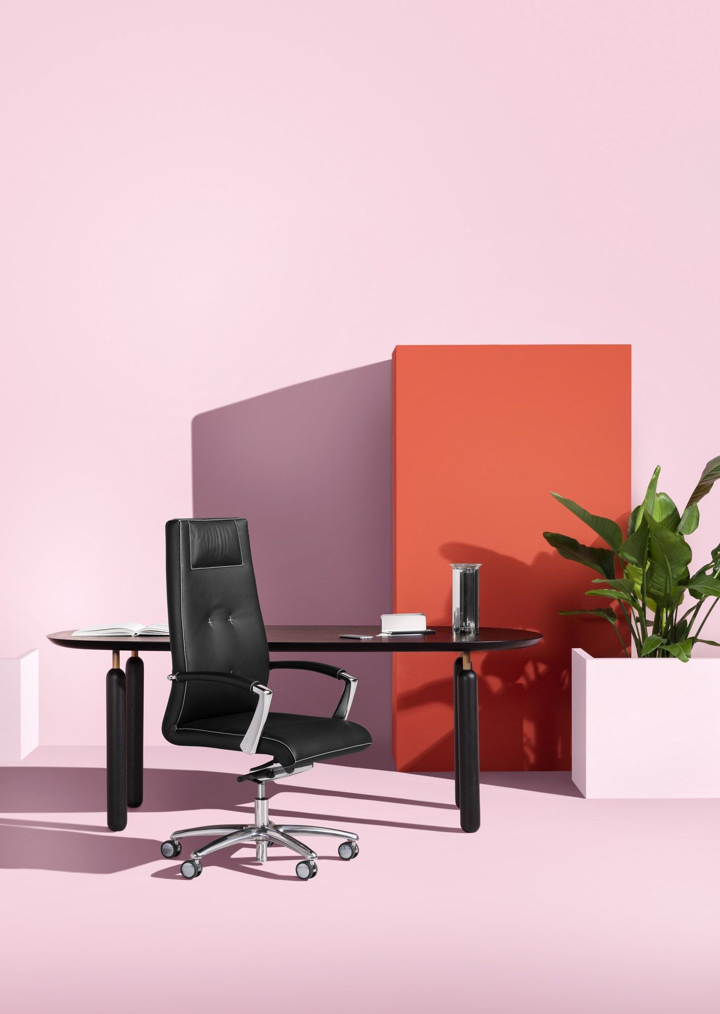 Вращающееся офисное кресло с колесами и подлокотниками Luxy ARCH-00111655 - Вид №7