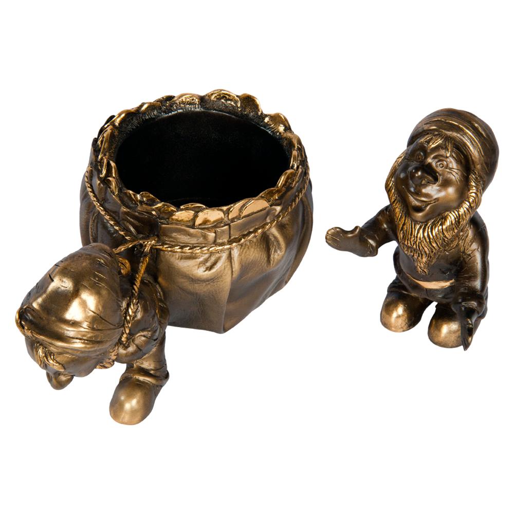 22519 Подставка для украшений Гном - все богатство в дом Бронза BOGACHO 4627138187166 - Вид №6