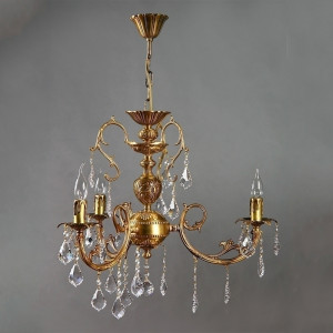 096438 Люстра Ambiente 3L 8888/3 AB Leaf Crystal Mantra Alicante