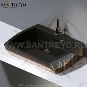 L282.406G Накладная раковина на столешницу  овальная A. e T. Italia SQUARE