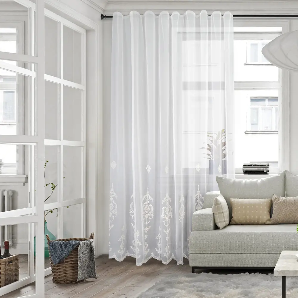 Тюль 1 м/п Evelyn сетка 290 см цвет серебряный 85342205 STLM-2139596 AMAZONTEXTILE  - Вид №3