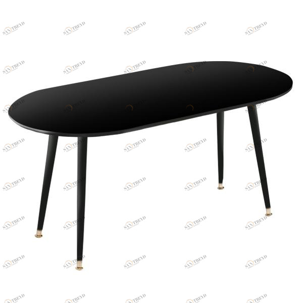 Кофейный столик с черными ножками черный Soap WOODI  00-3966124 Черный 