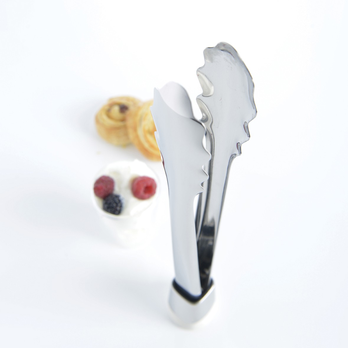 Щипцы стальные с белым основанием 28 см Mastrad MASTRAD ДИЗАЙНЕРСКИЕ 00-3951886 Хром  - Вид №2