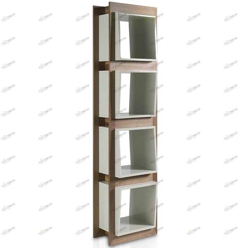 Стеллаж открытый узкий Equilibrio от Angel Cerda ANGEL CERDA  241892 Коричневый;серый 